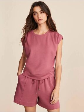 Lou & Grey Scubasoft Pleated Muscle Tee Sz M NWT